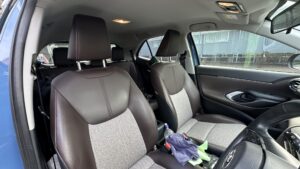 #9. Key angle showing driver and passenger seat from dash