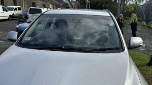 #7. Over bonnet looking at driver and passenger seat