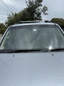 #6. Over bonnet looking at driver and passenger seat