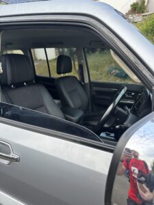 #7. Over bonnet looking at driver and passenger seat