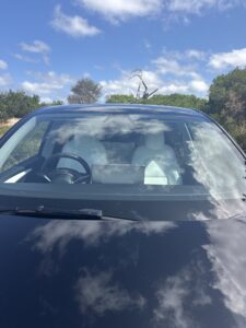 #6. Over bonnet looking at driver and passenger seat