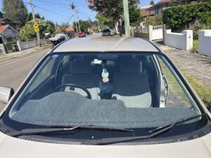 #6. Over bonnet looking at driver and passenger seat