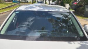 #6. Over bonnet looking at driver and passenger seat