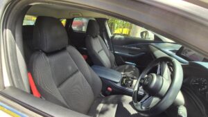 #7. Over bonnet looking at driver and passenger seat
