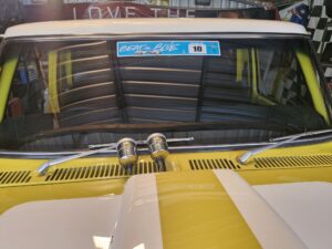 #6. Over bonnet looking at driver and passenger seat