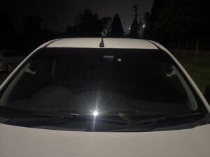 #6. Over bonnet looking at driver and passenger seat