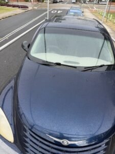 #6. Over bonnet looking at driver and passenger seat