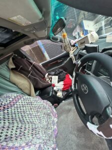 #8. Key angle showing driver and passenger seat from dash