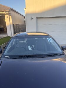 #6. Over bonnet looking at driver and passenger seat