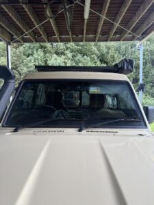 #6. Over bonnet looking at driver and passenger seat