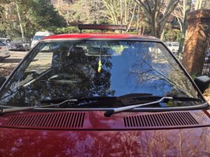 #6. Over bonnet looking at driver and passenger seat