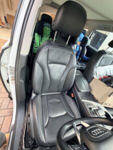 #7. Over bonnet looking at driver and passenger seat