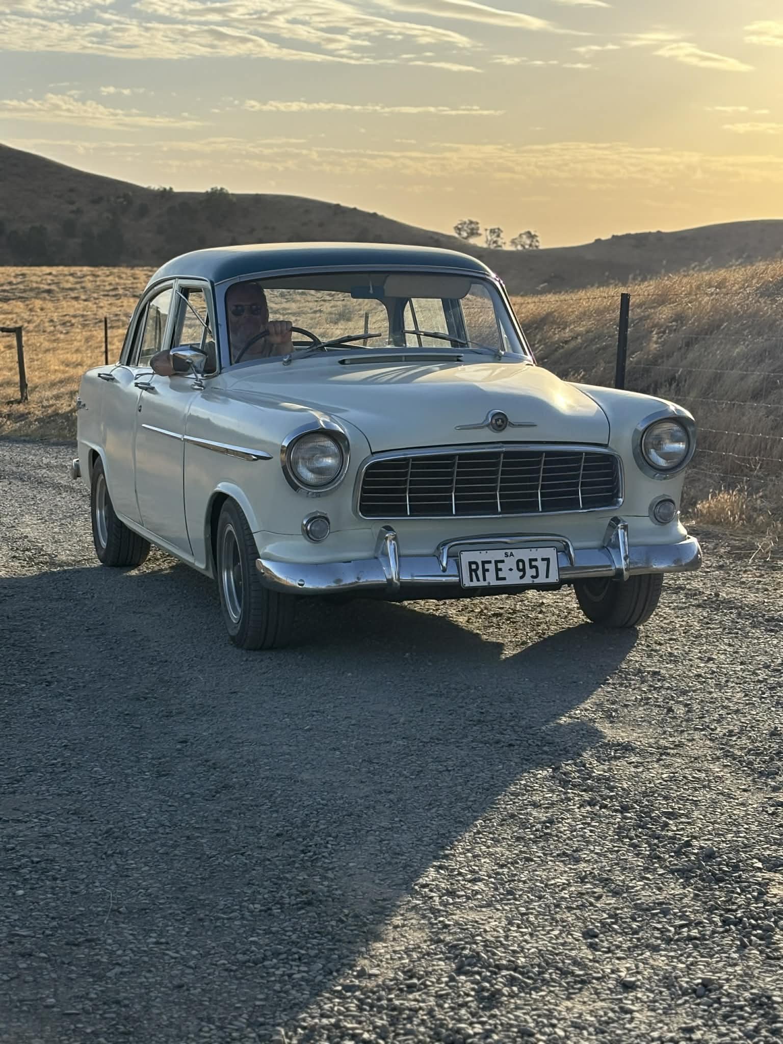 1957 Holden FE Ivory and turquoise