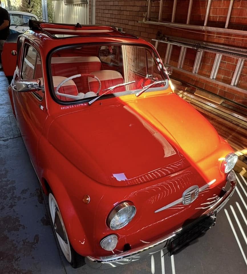 1967 Fiat 500 Red and white