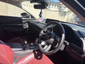 #7. Over bonnet looking at driver and passenger seat