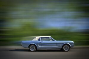 1965 Ford Mustang Silver blue exterior white interior - Main Photo