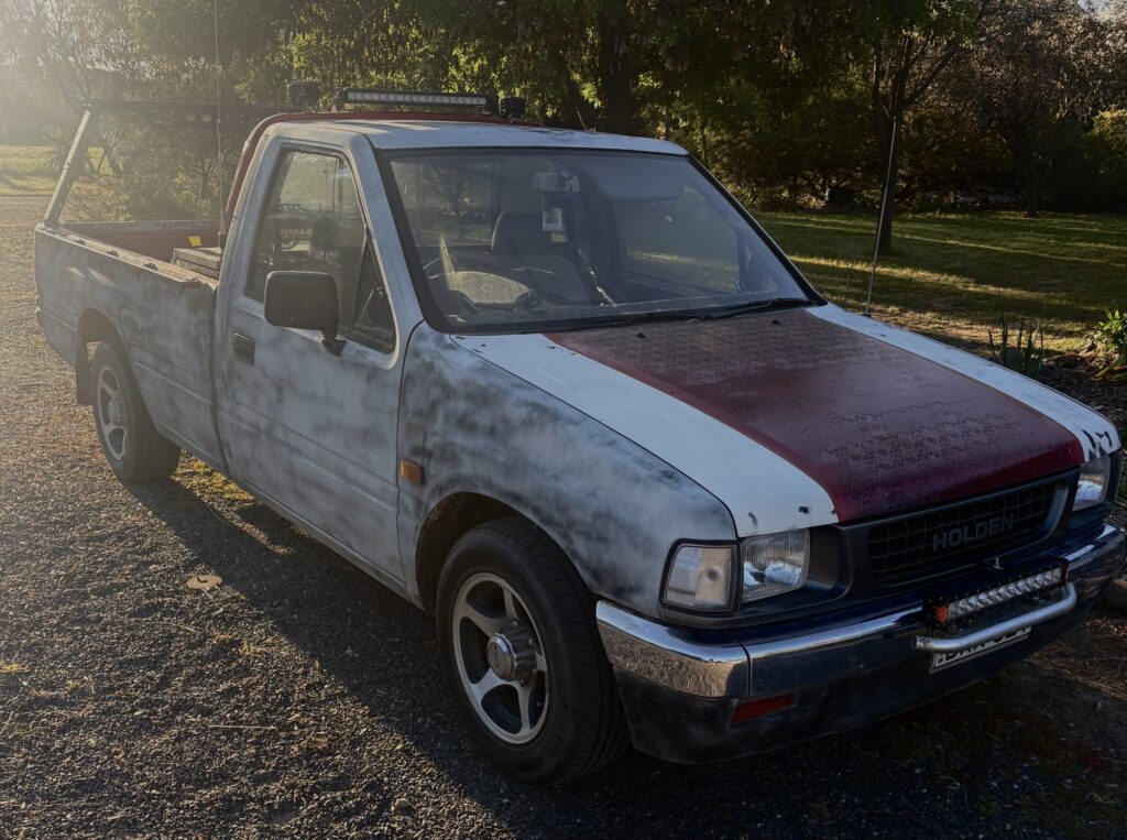 1992 Holden Rodeo Red- grey at moment been resprayed