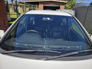 #6. Over bonnet looking at driver and passenger seat