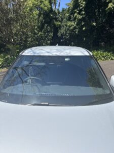 #6. Over bonnet looking at driver and passenger seat